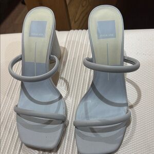 Dolce Vita Women's Light Gray Heeled Mules